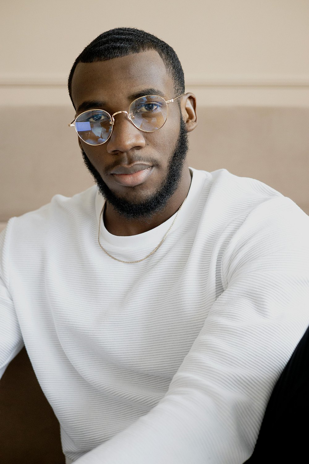 A man looking ahead with confidence