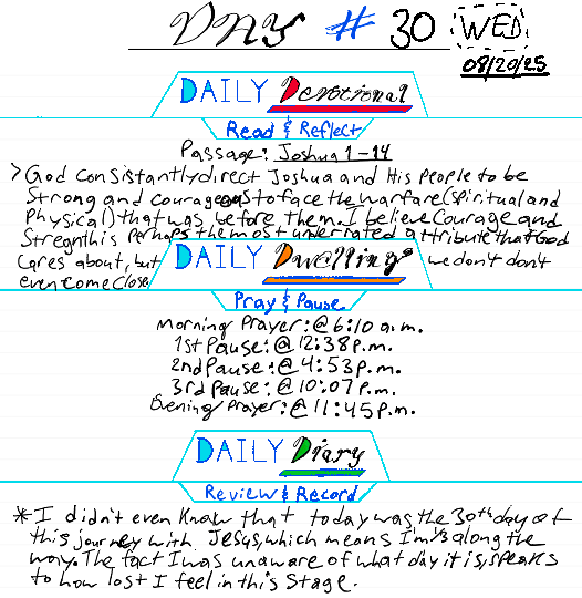 Day 30 of the original handwritten journey
