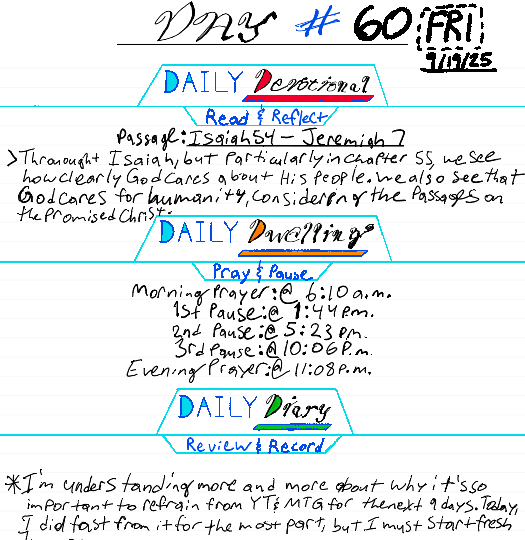 Day 60 of the original handwritten journey