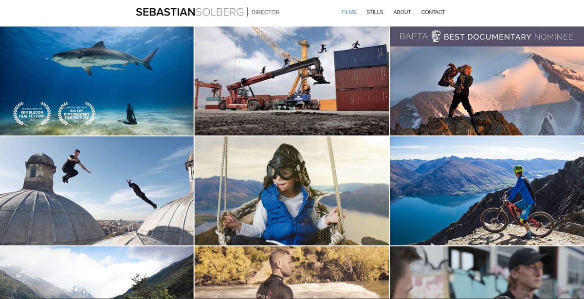 Sebastian Solberg documentary filmmaker portfolio website