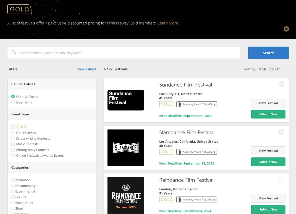 Documentary filmmaker planning a film festival submission strategy