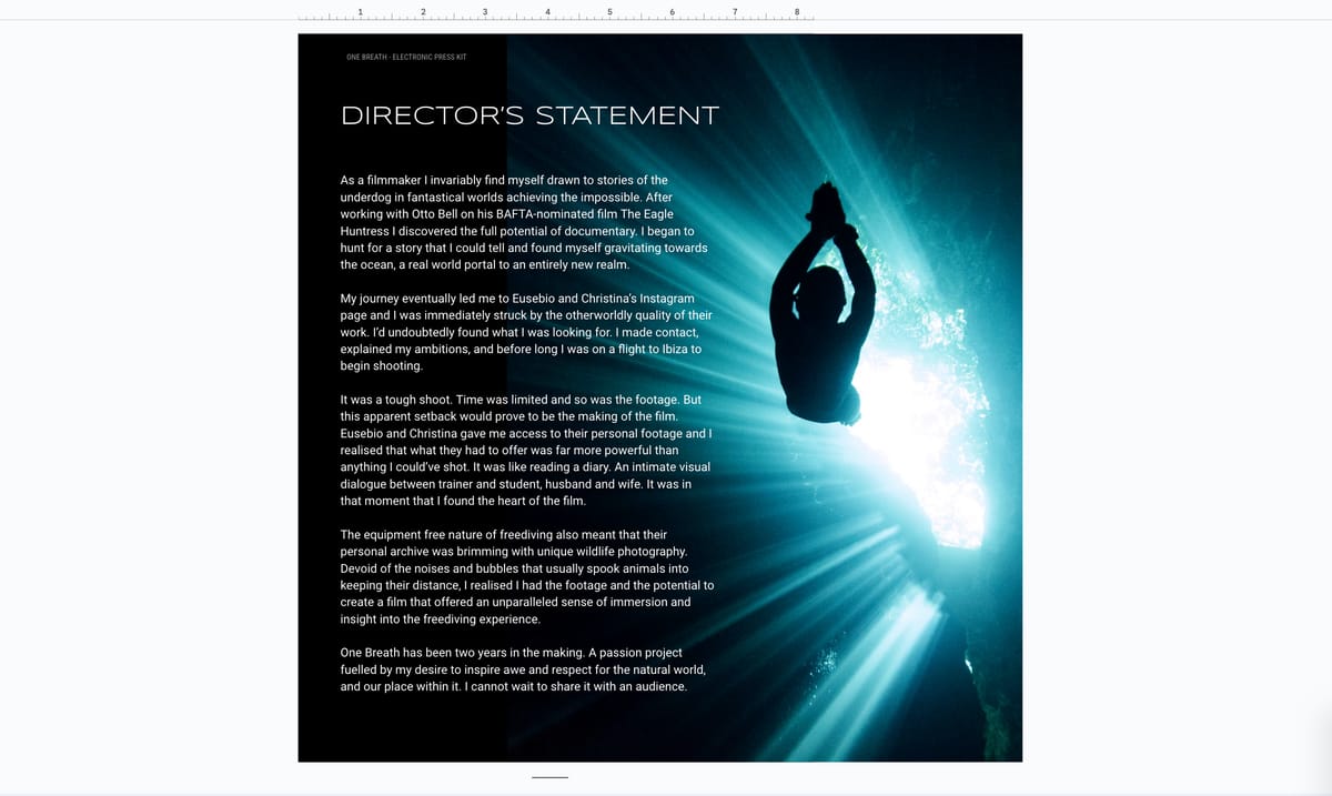 Filmmaker statement example for documentary festival submission