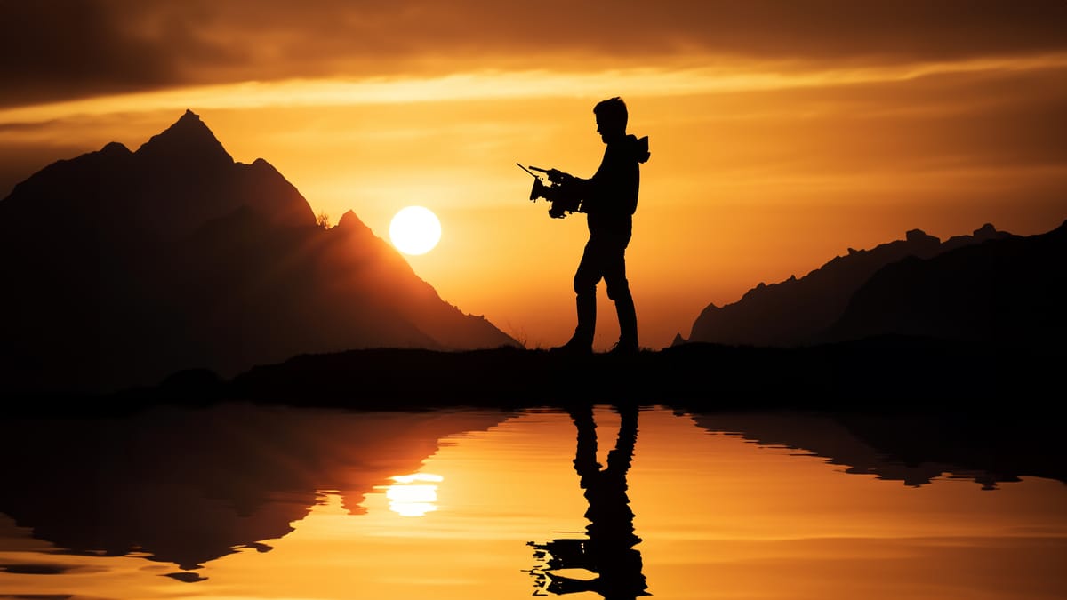 Sebastian Solberg filming a reflection shot for cinematic documentary lighting