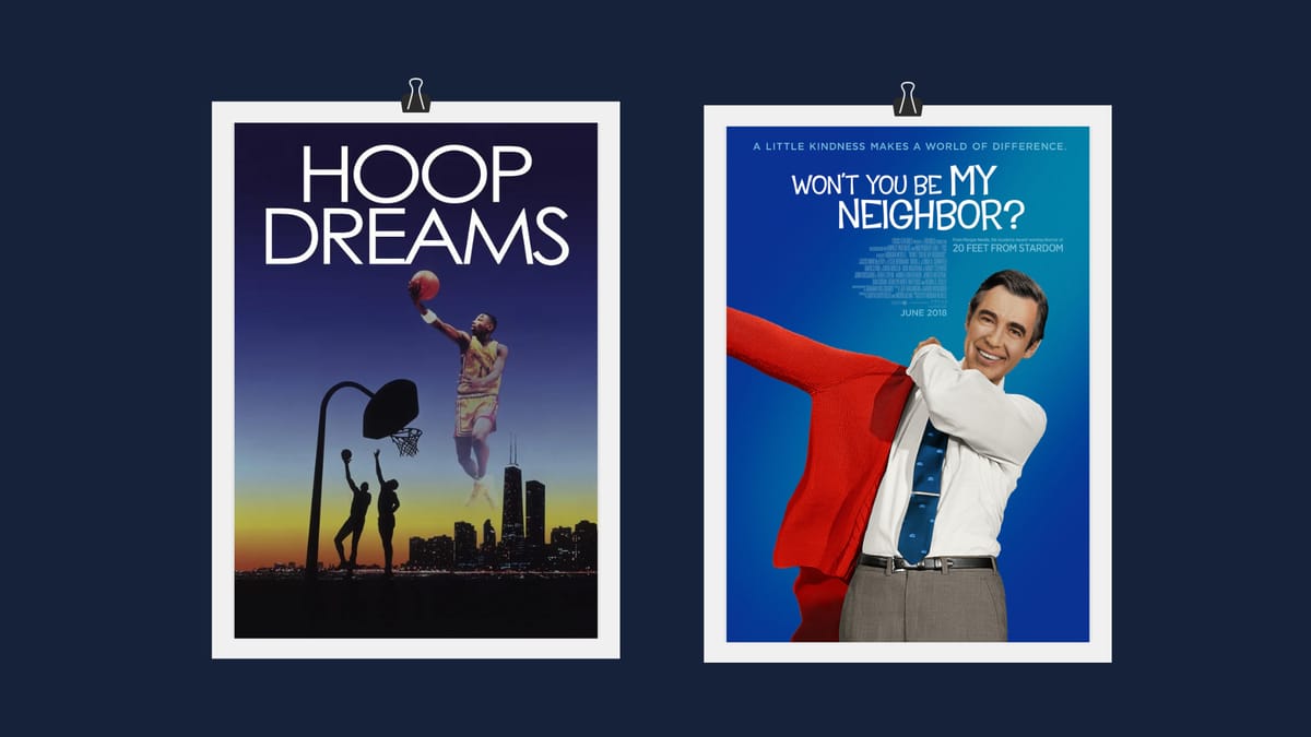 Hoop Dreams and Won't You Be My Neighbor character-driven documentary examples