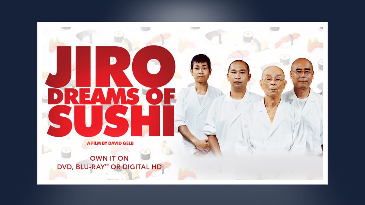 Jiro Dreams of Sushi documentary poster featuring Jiro Ono and his team