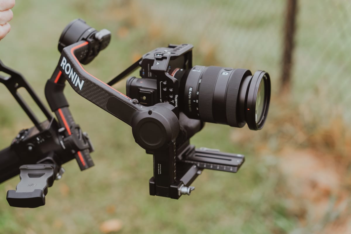 Push-in gimbal shot example showing forward camera movement