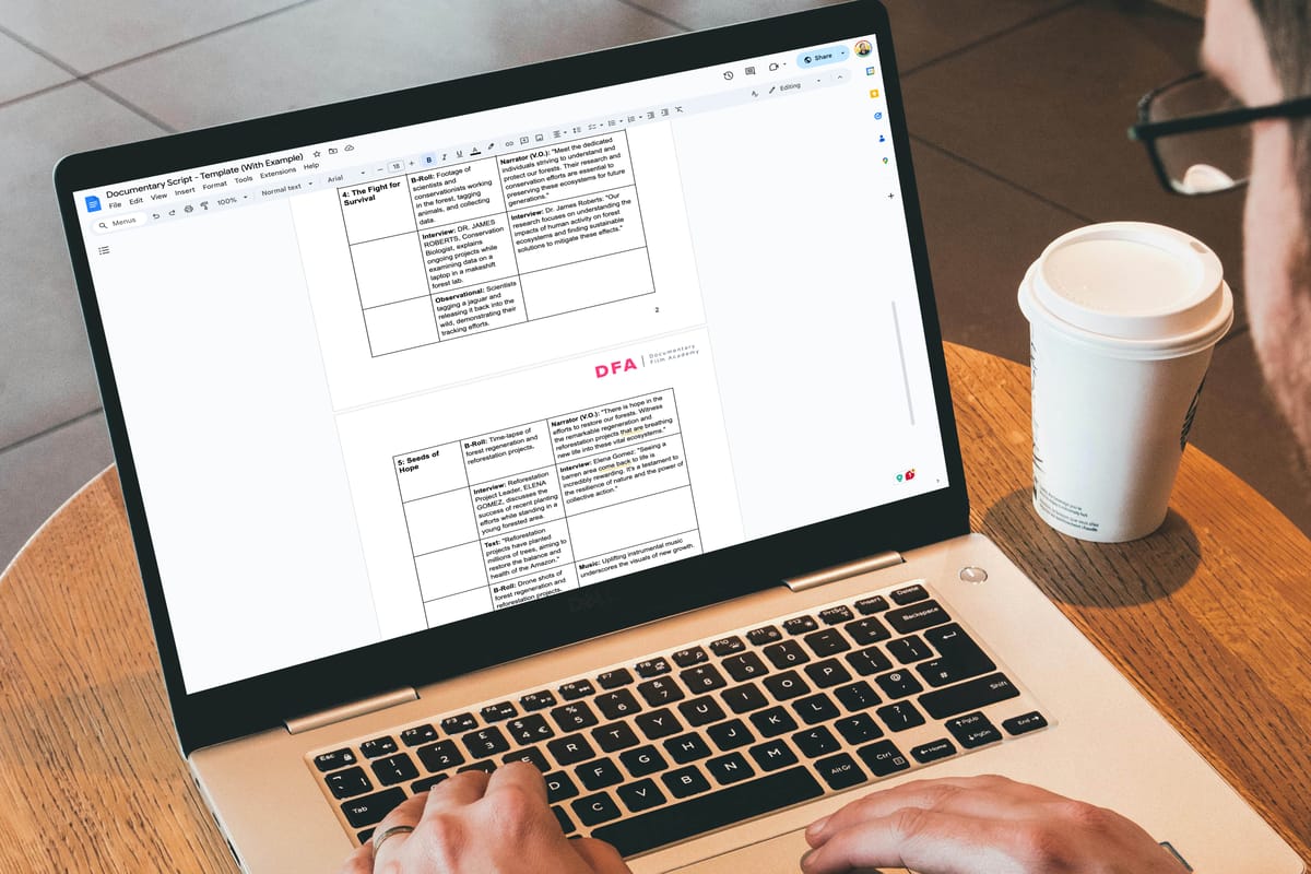 Free documentary script templates preview