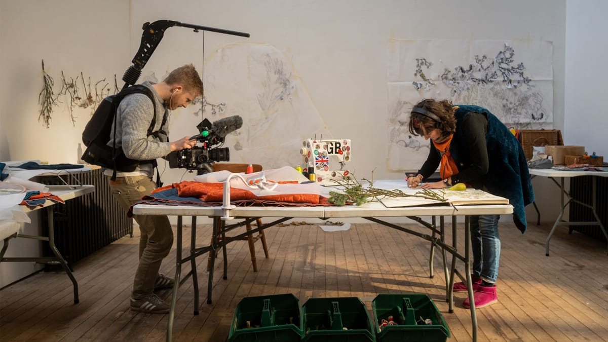 Shallow depth of field example on a documentary shoot