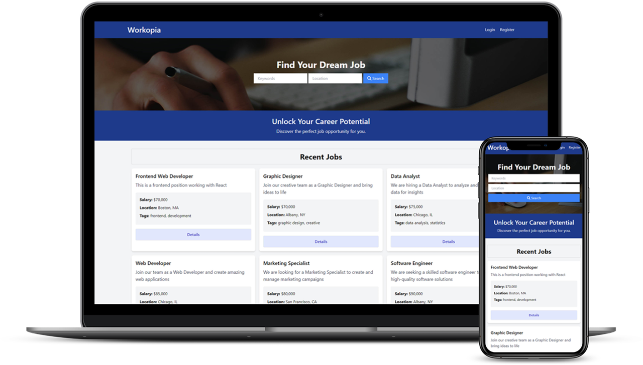 Workopia PHP job board application