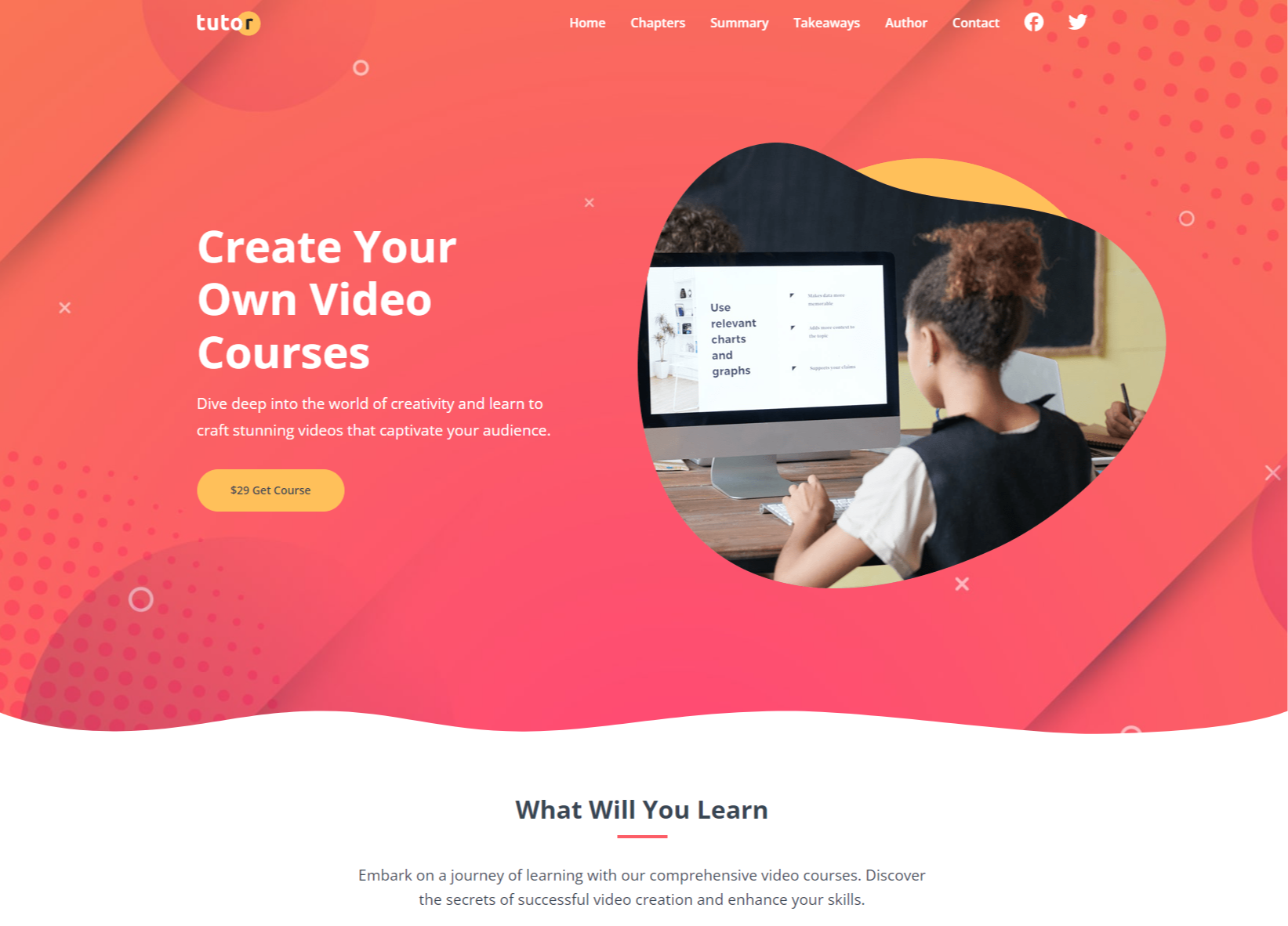 Tutor Course Website HTML and CSS project