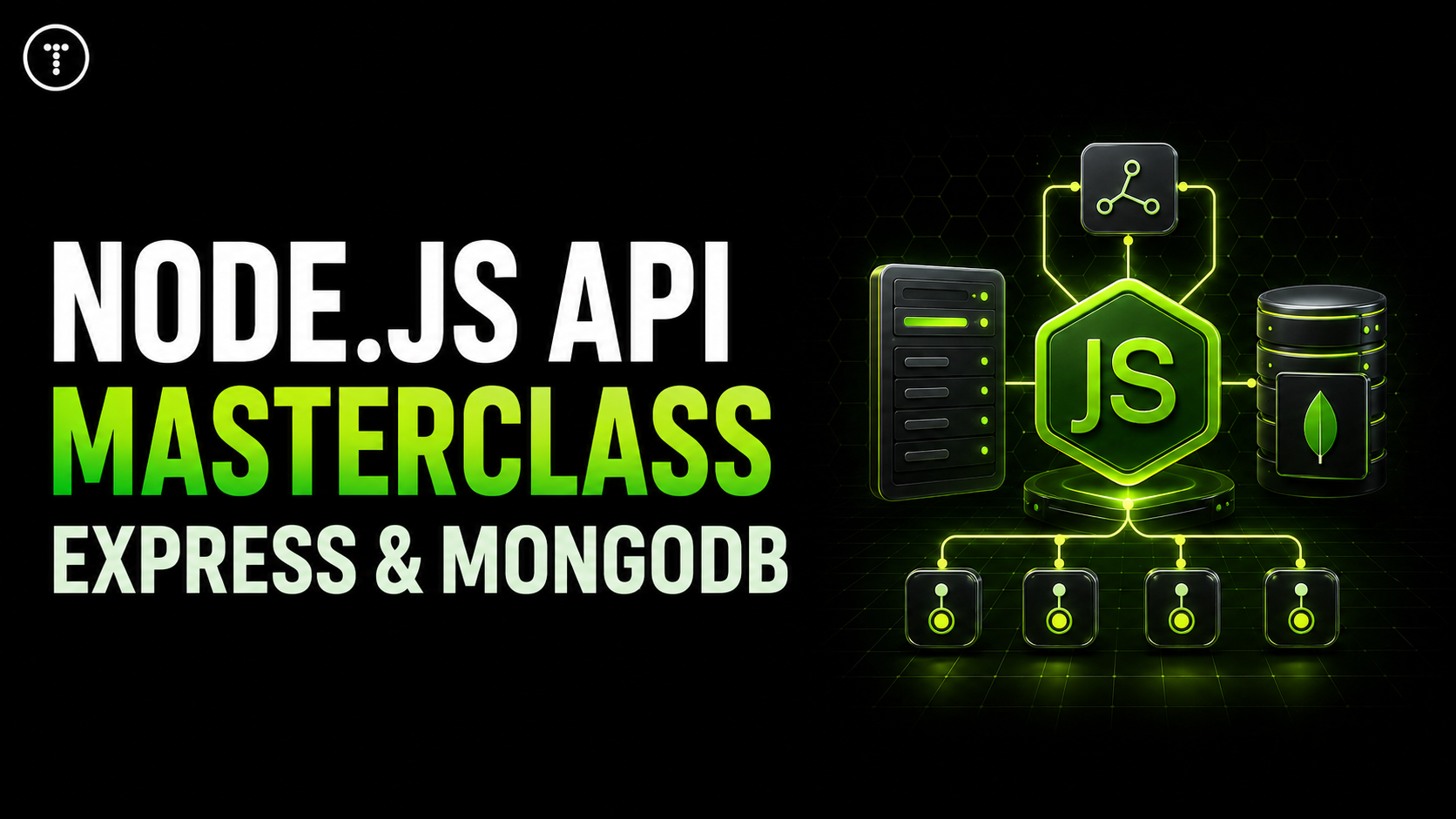 Node.js API Masterclass With Express & MongoDB course cover