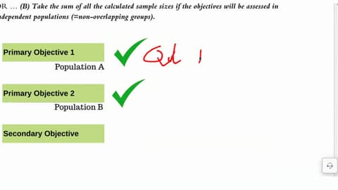 C3: Sample size, two objectives