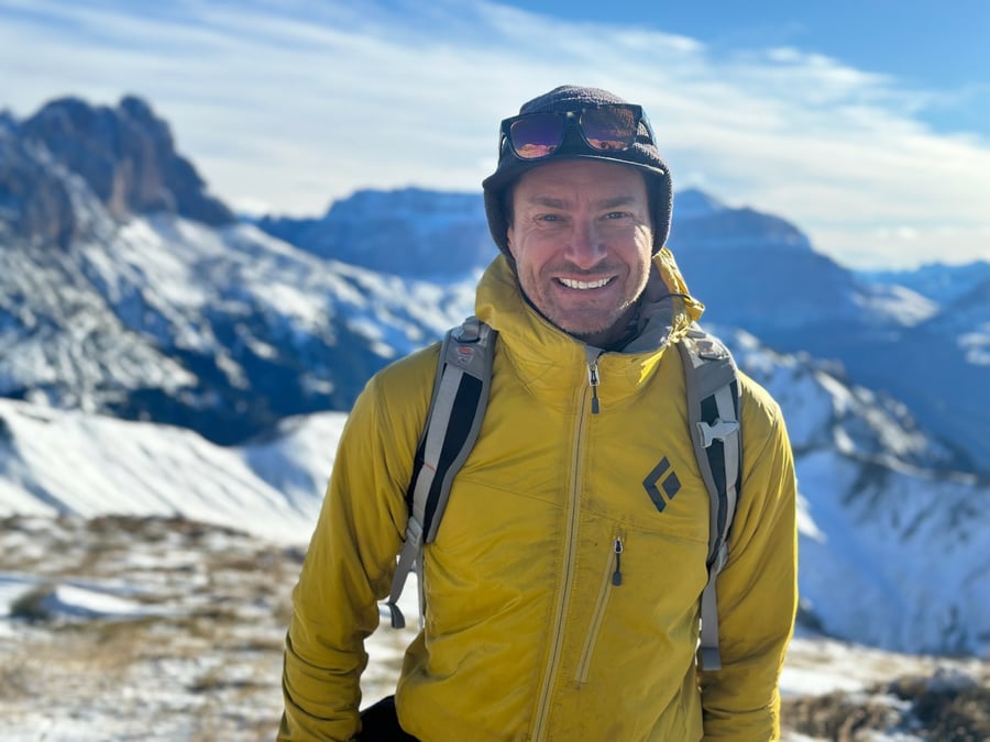 Colby Brokvist in the mountains