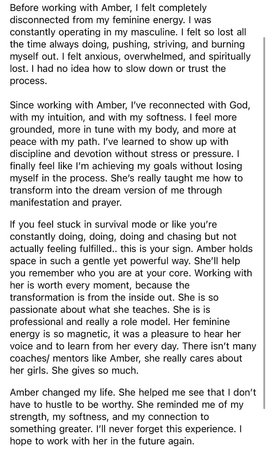 Client testimonial