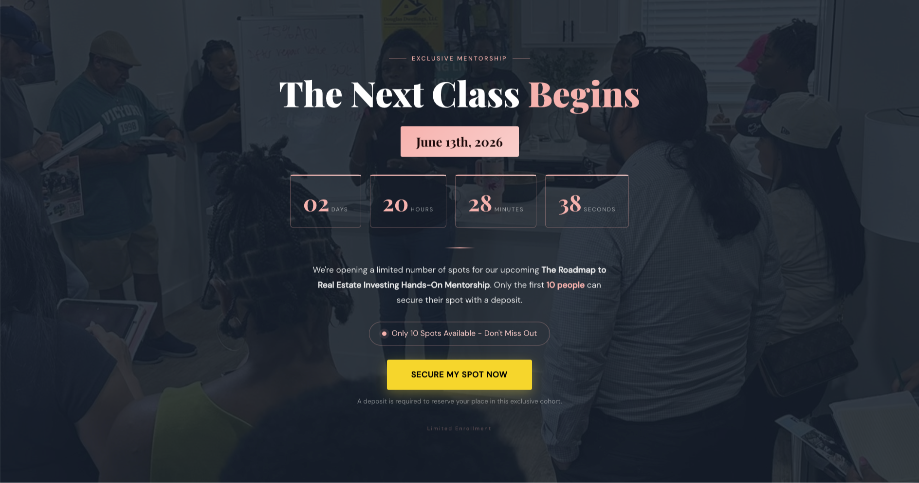 Investor website lead form preview