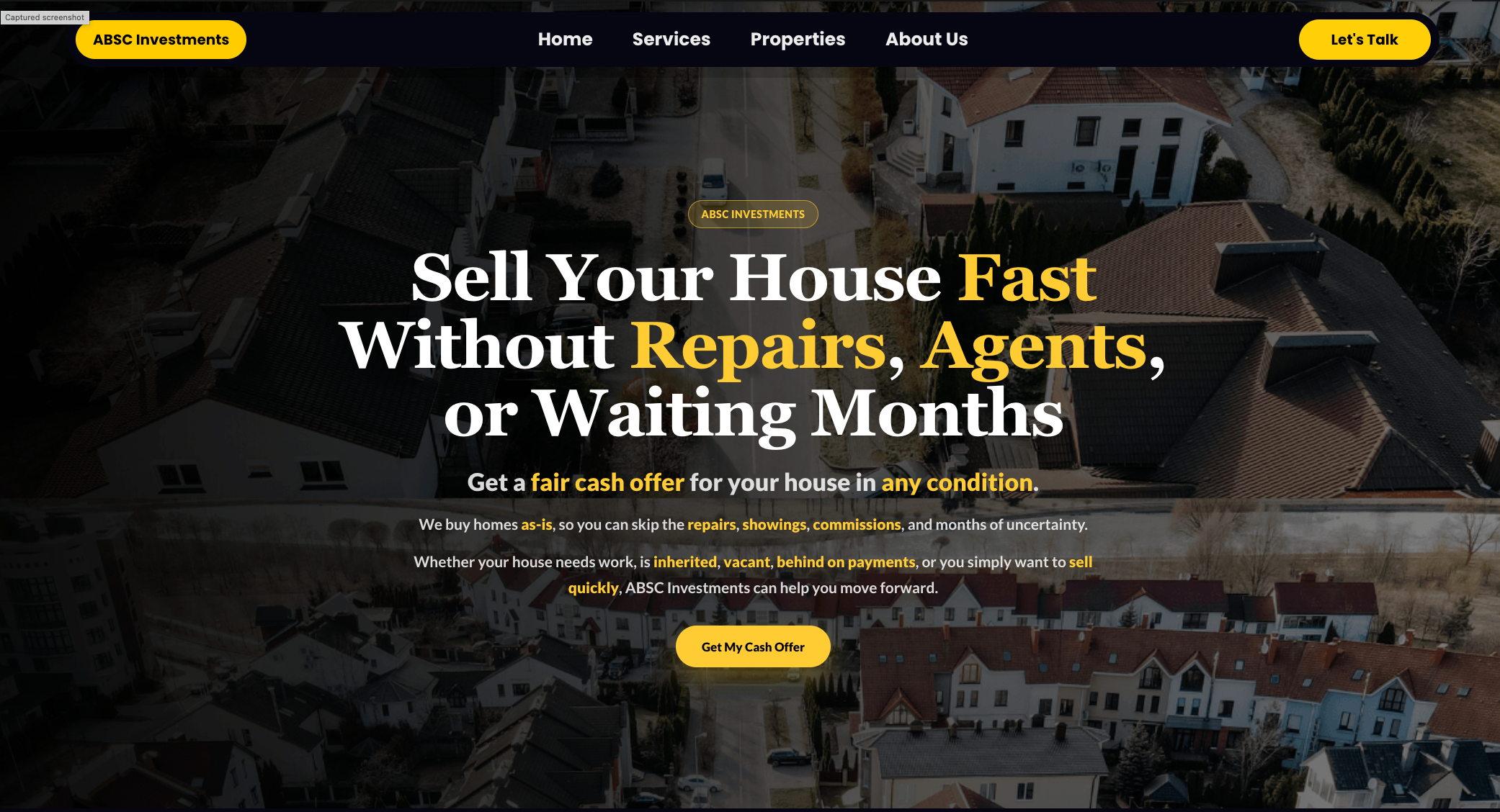 Investor website preview