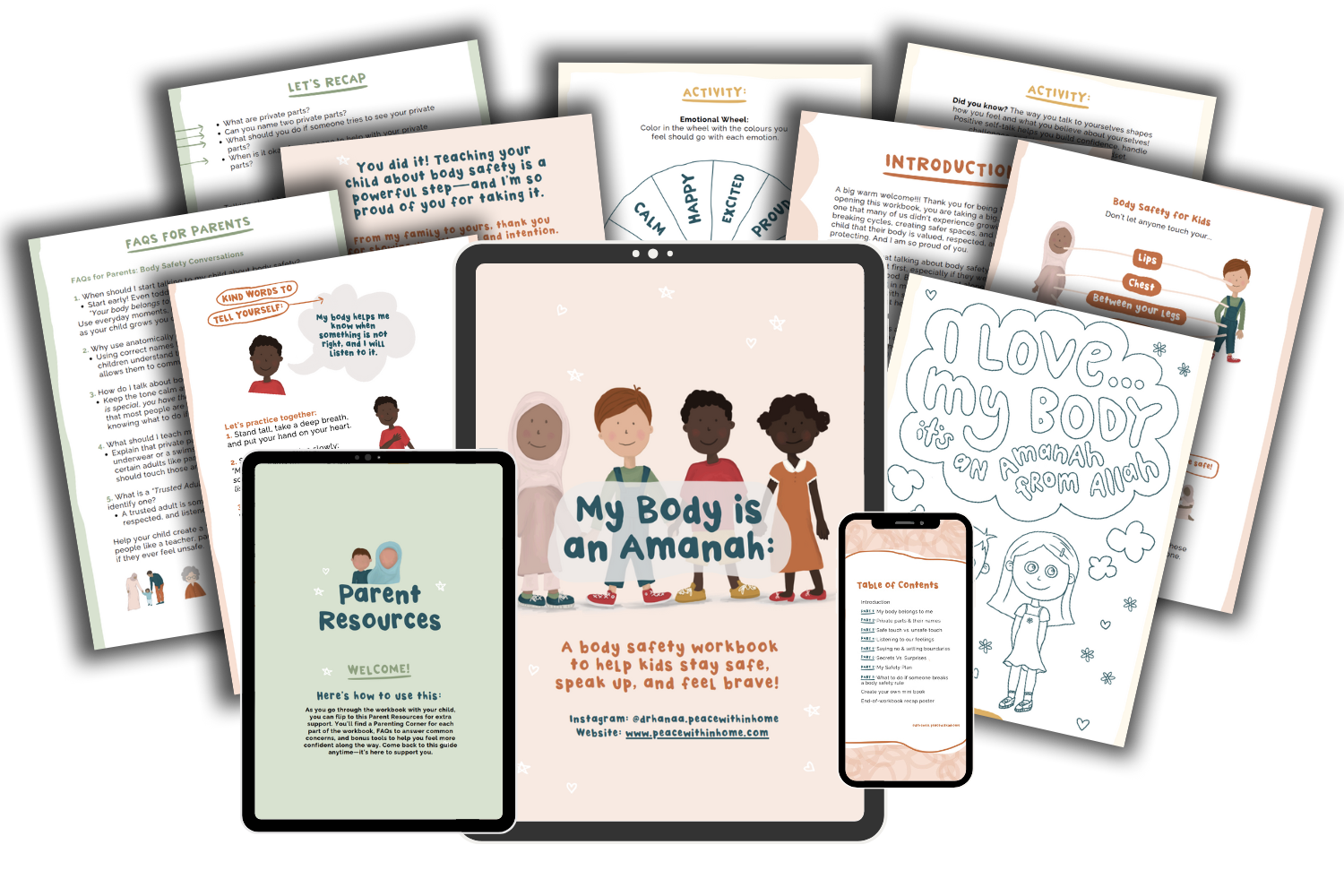 Body Safety Workbook digital and physical versions preview