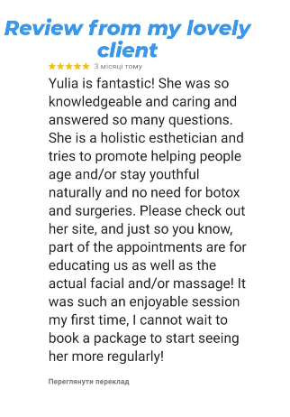 Client testimonial message