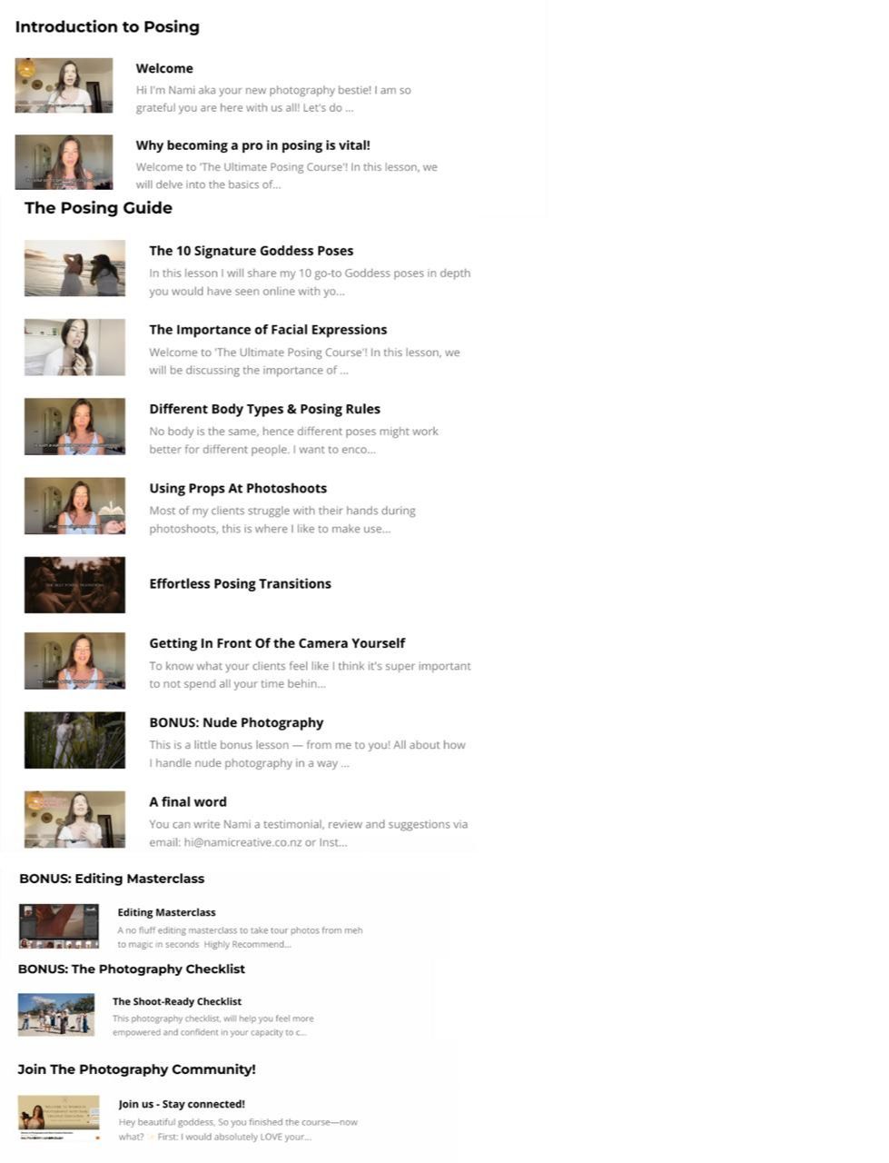 Course Curriculum Preview