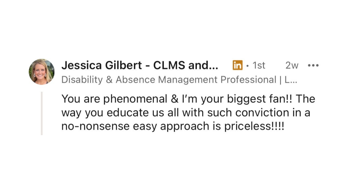 LinkedIn testimonial for Rachel Shaw