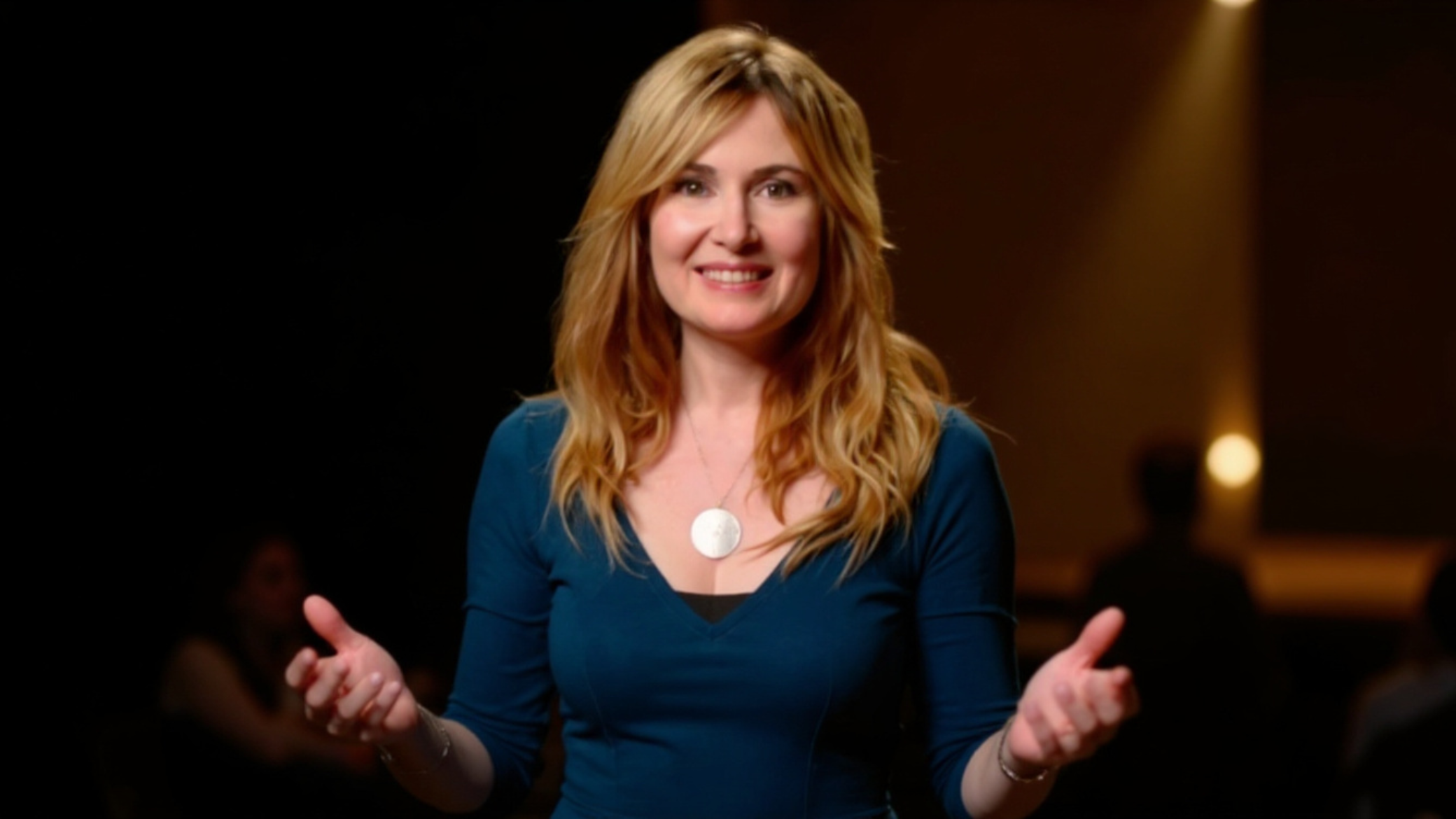 Shanti Lleone teaching and transmitting conscious devotion to a group