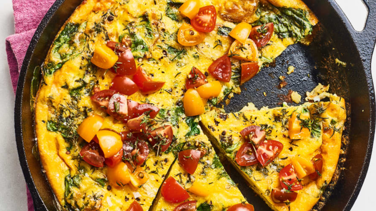 Spinach & Potato Breakfast Fritata