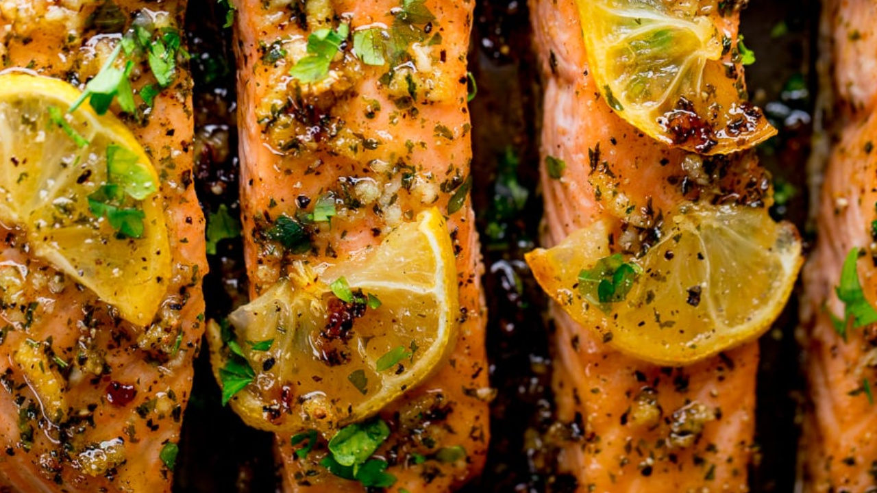 Baked Honey Garlic Salmon w/Roasted Veggies