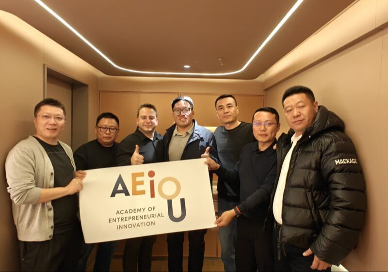 AEIOU Academy team with Dr. Christos Kelepouris at executive education program in China