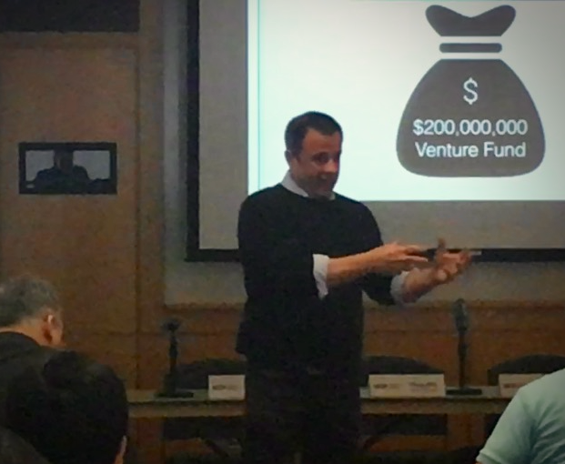 Christopher Velis teaching venture capital at Harvard-MIT Health Sciences and Technology