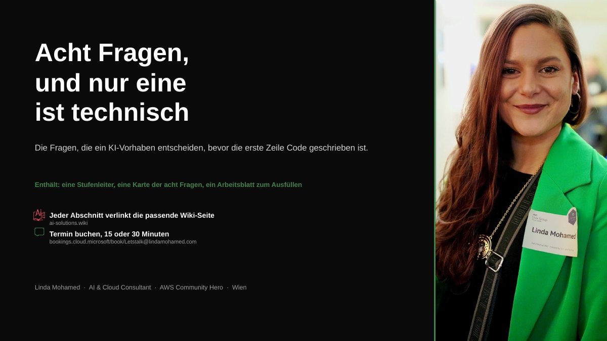 Acht Fragen, und nur eine ist technisch