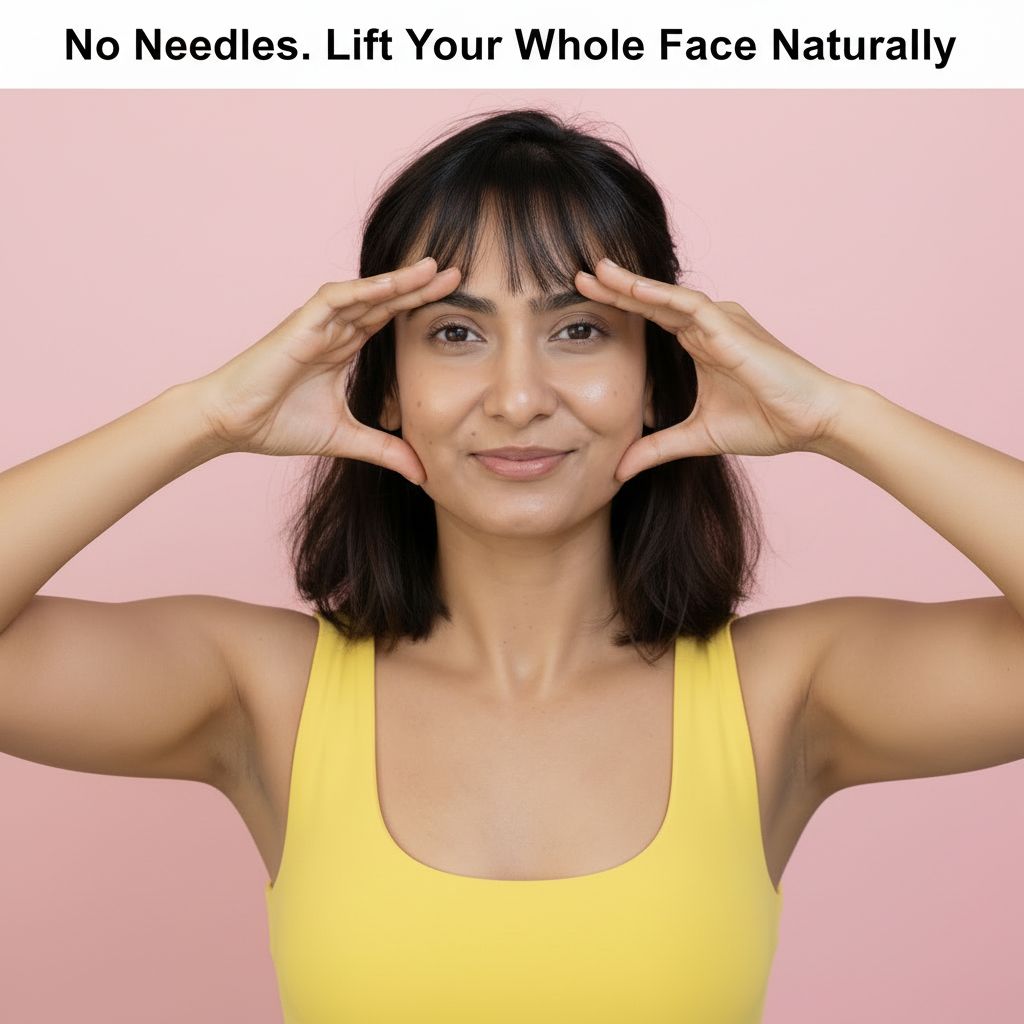 21-Day Face Yoga Program for Smoother, Wrinkle-Free, and Radiant Forehead