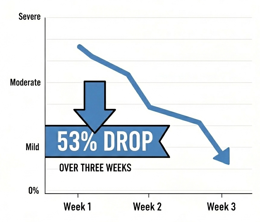 53% Anxiety Reduction