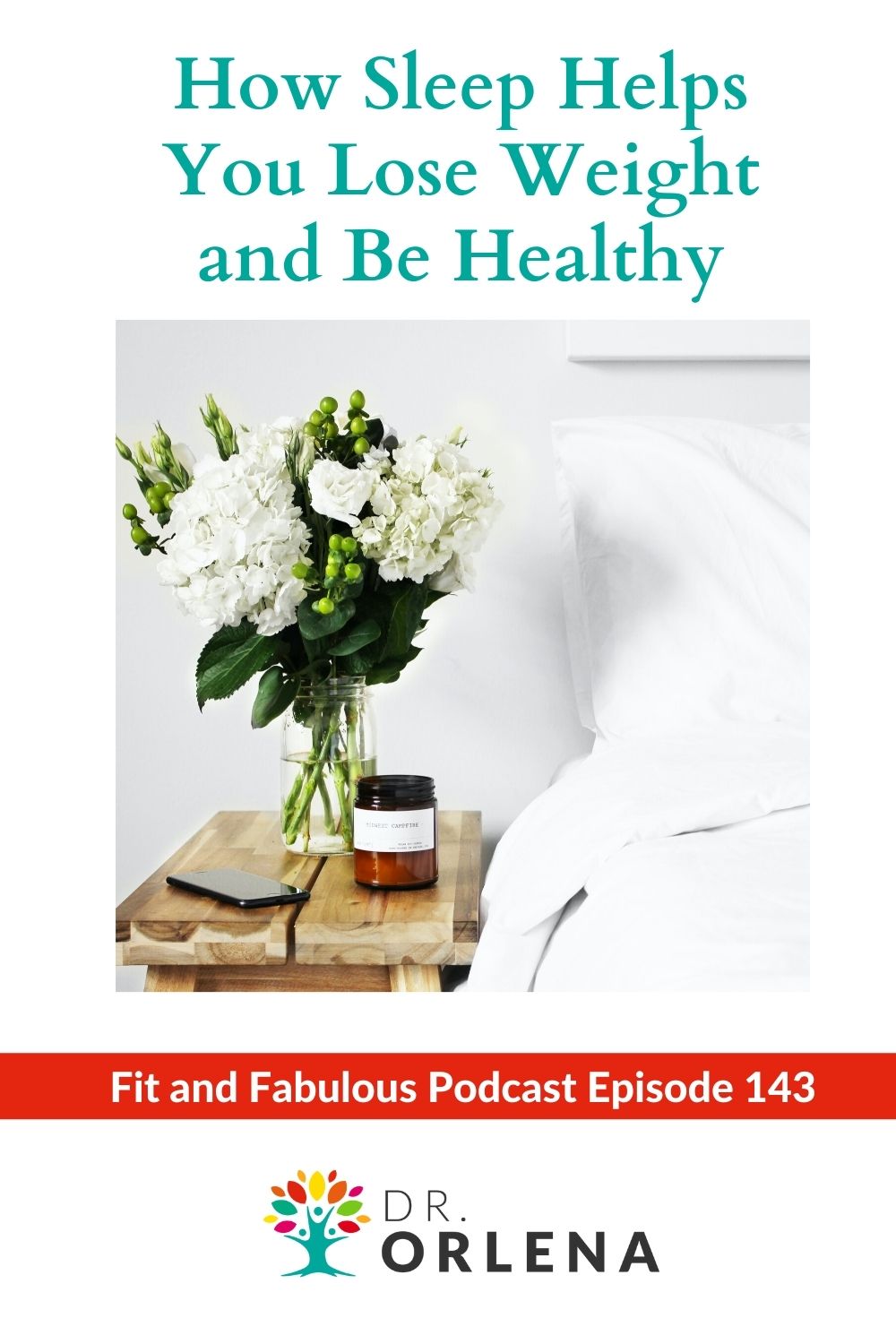 Photo of a bedside with flowers and scented candles #sleep #wellness #health