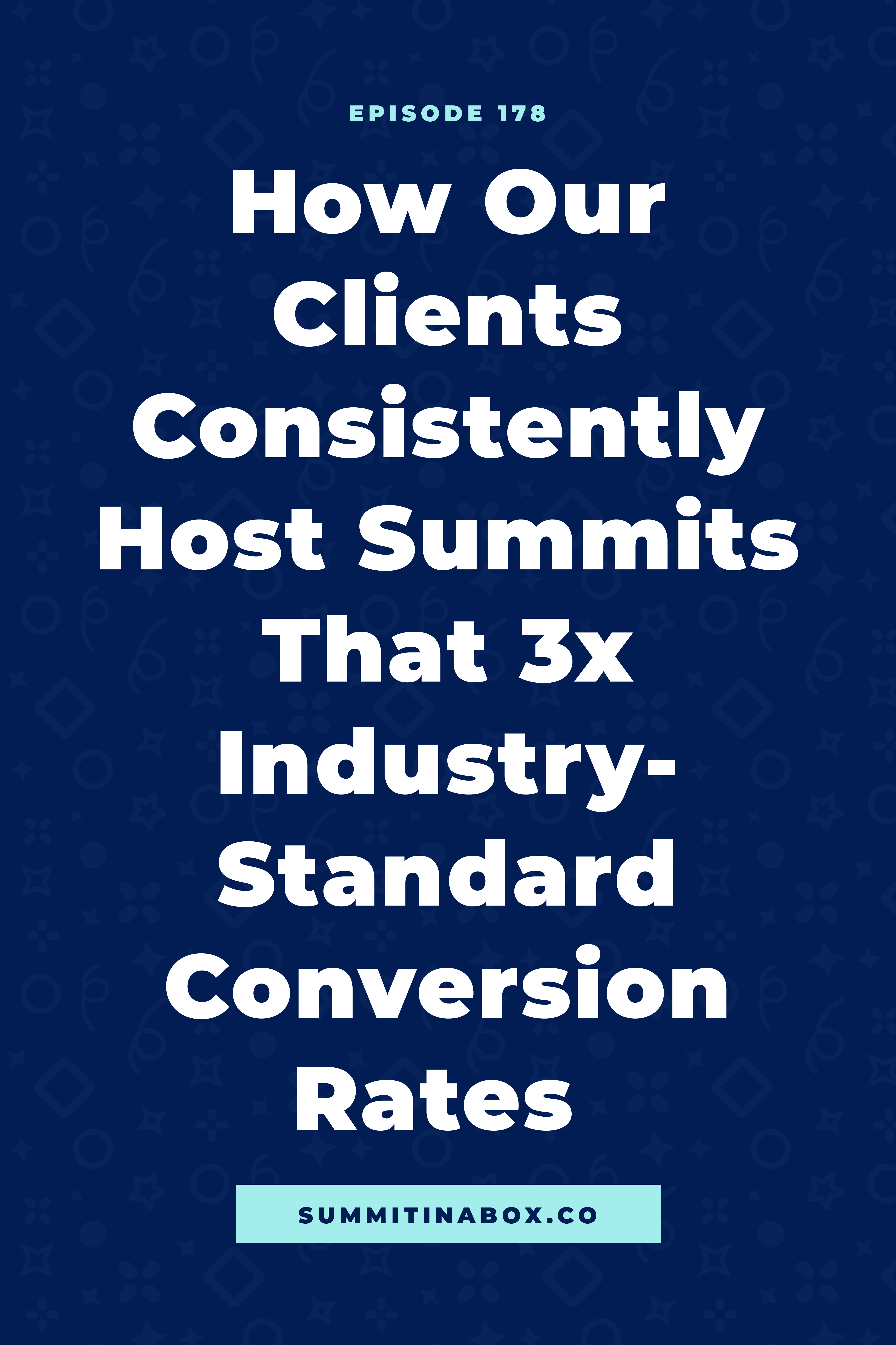 Recently on Facebook, I shared how our clients consistently host summits that 3x industry-standard conversion rates and I can't wait to share it with you today!