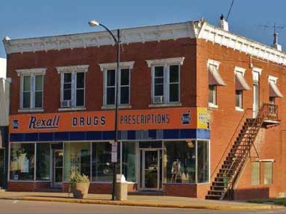 Vintage photo of a Rexall drug store, showing the history of Unicity International, a health company with a rich history spanning over a century.