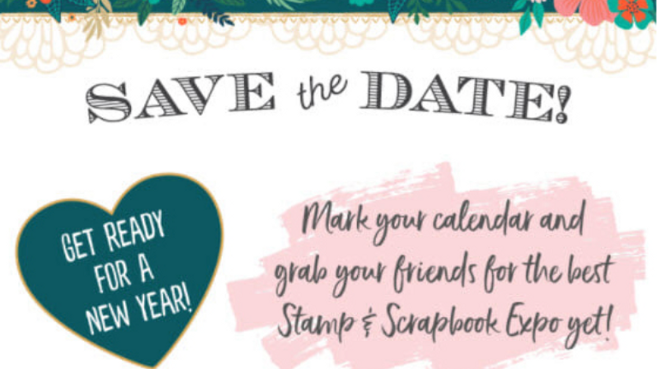 Scrapbook and Stamp Expo 2022 show calendar graphic