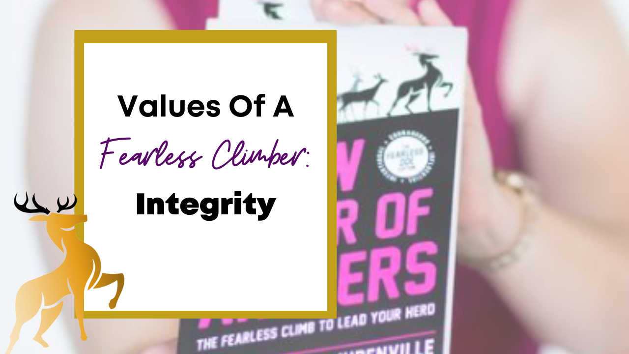 Image of the blog title, Values of a Fearless Climber: Integrity