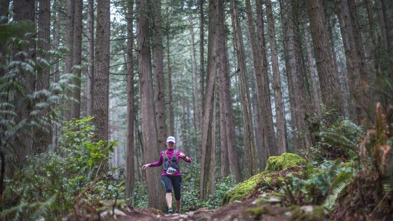 runner in the woods