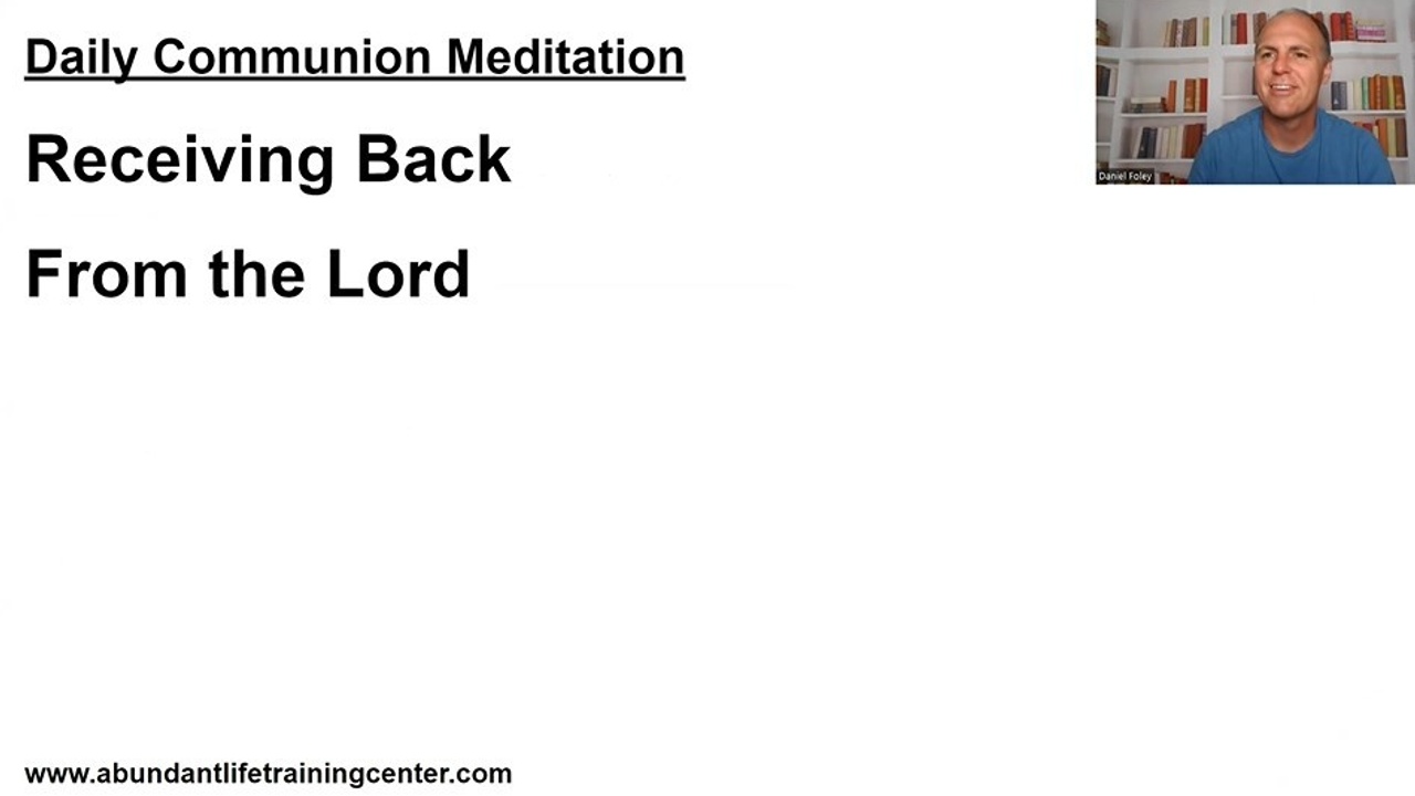 Receiving Back From the Lord