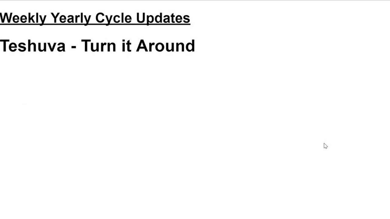 Teshuva Turn it Around