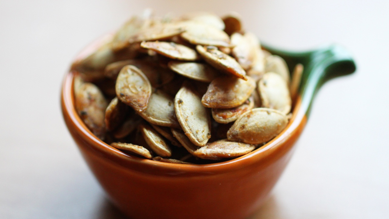 Duck Fat and Herb Roasted Pumpkin Seeds