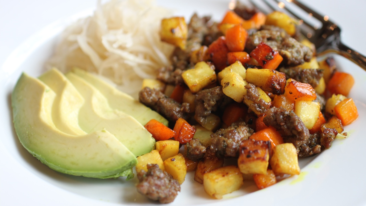 AIP Lamb Hash with Carrot and Celery Root