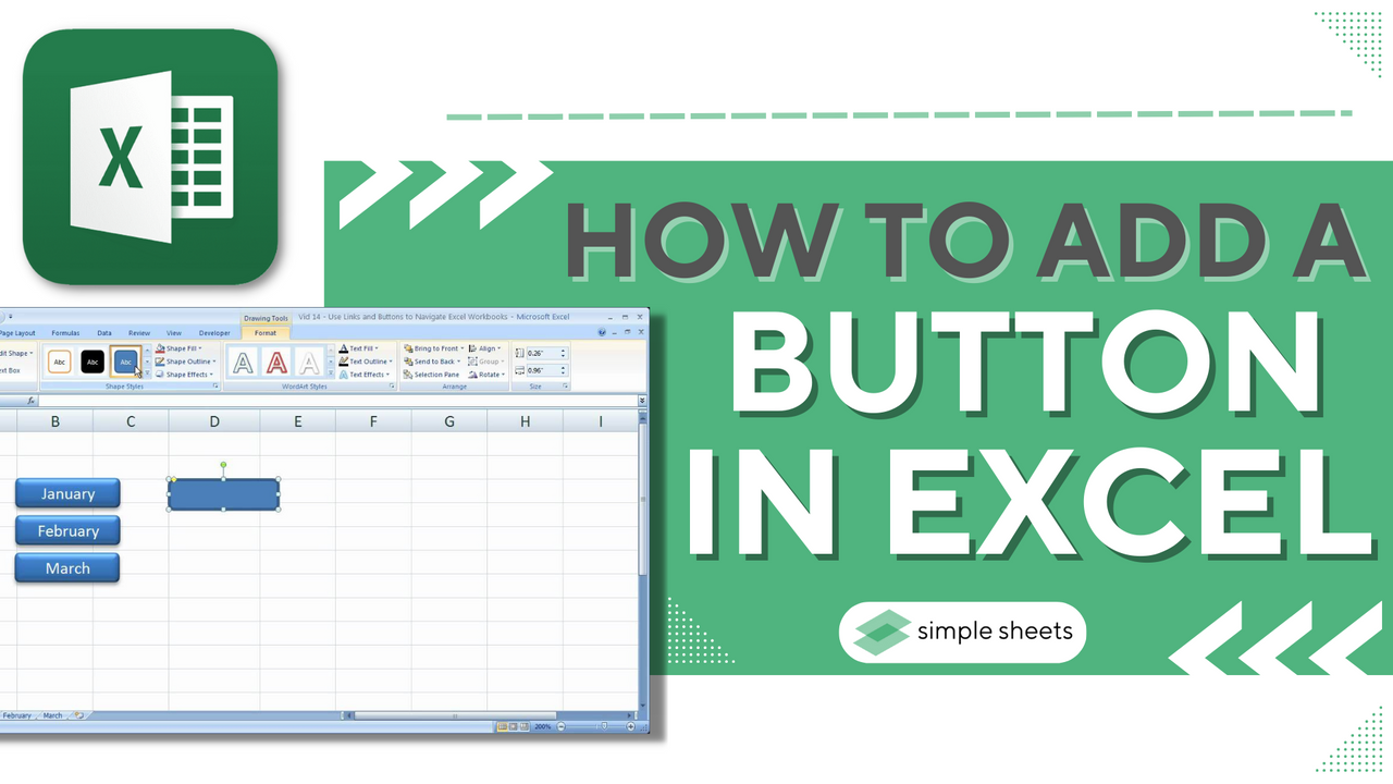 How To Add A Button In Excel 9021