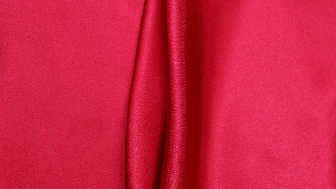 A labia-like fold in a red velvet clothA labia-like fold in a red velvet cloth