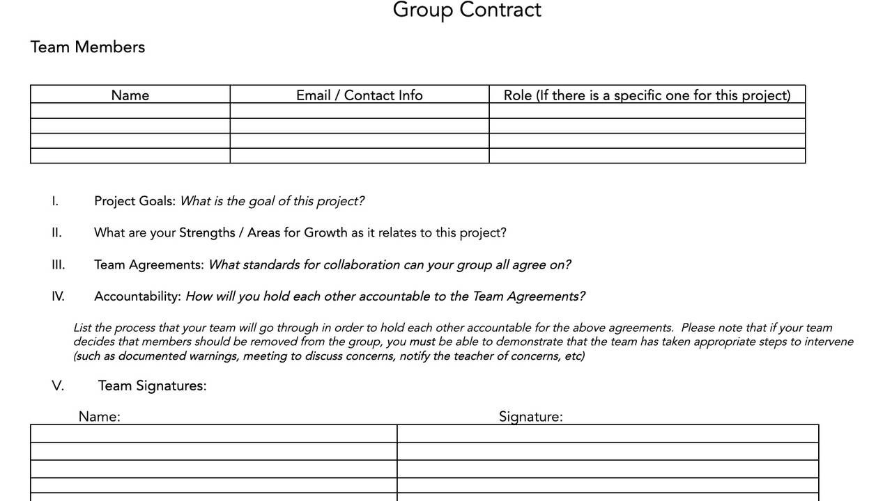 project agreement template