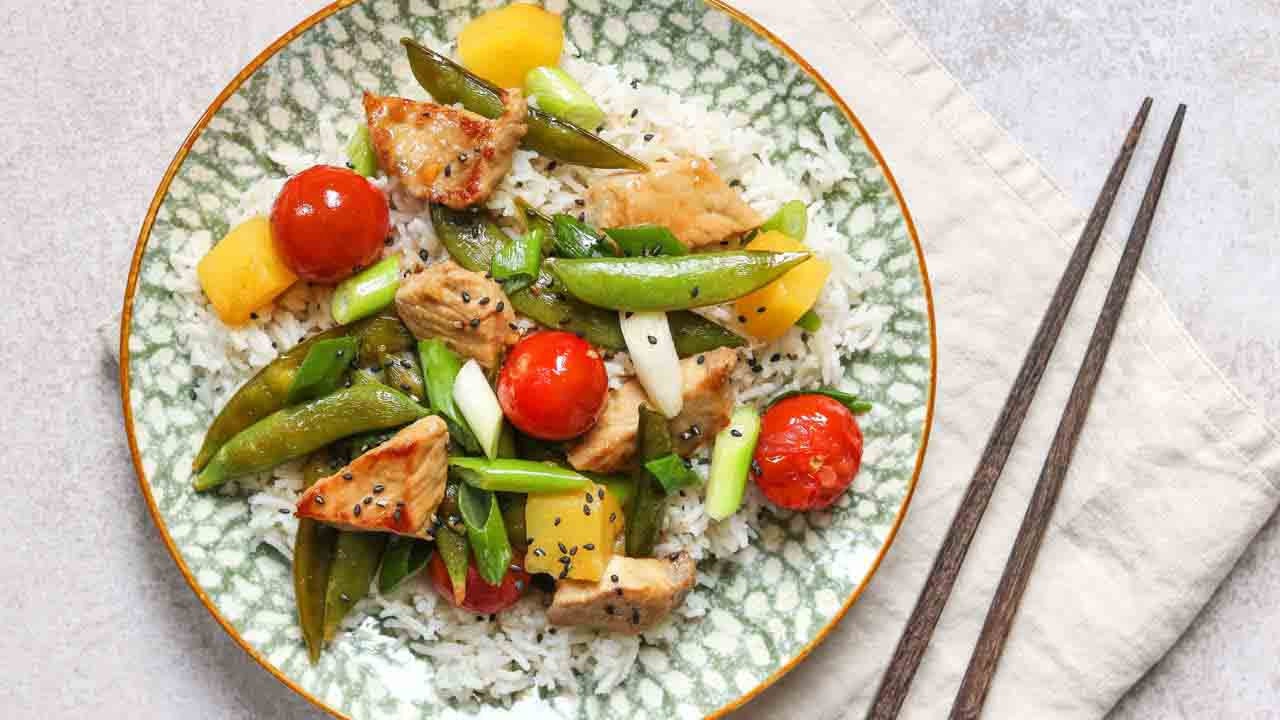 sweet and sour pork stir fry