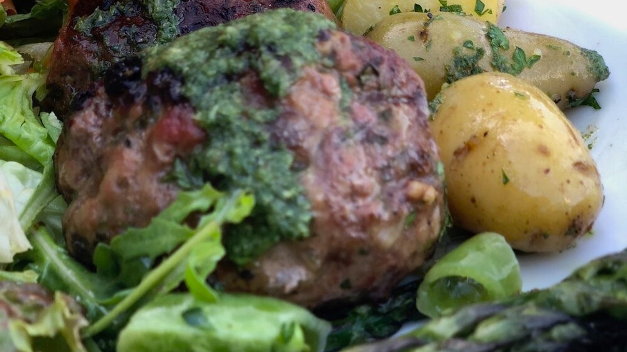 Lamb Burgers with Mint & Parsley