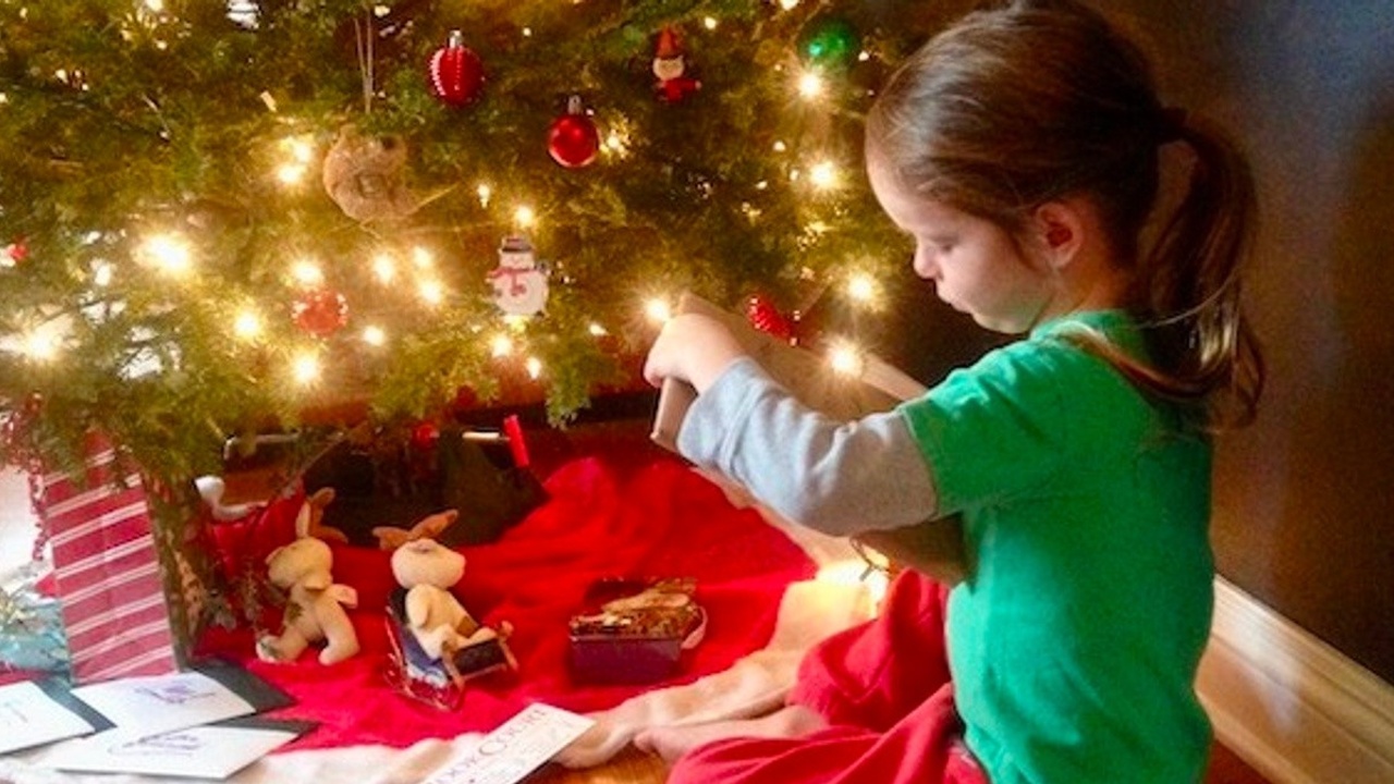 sitting on Santa's lap with sensory processing challenges