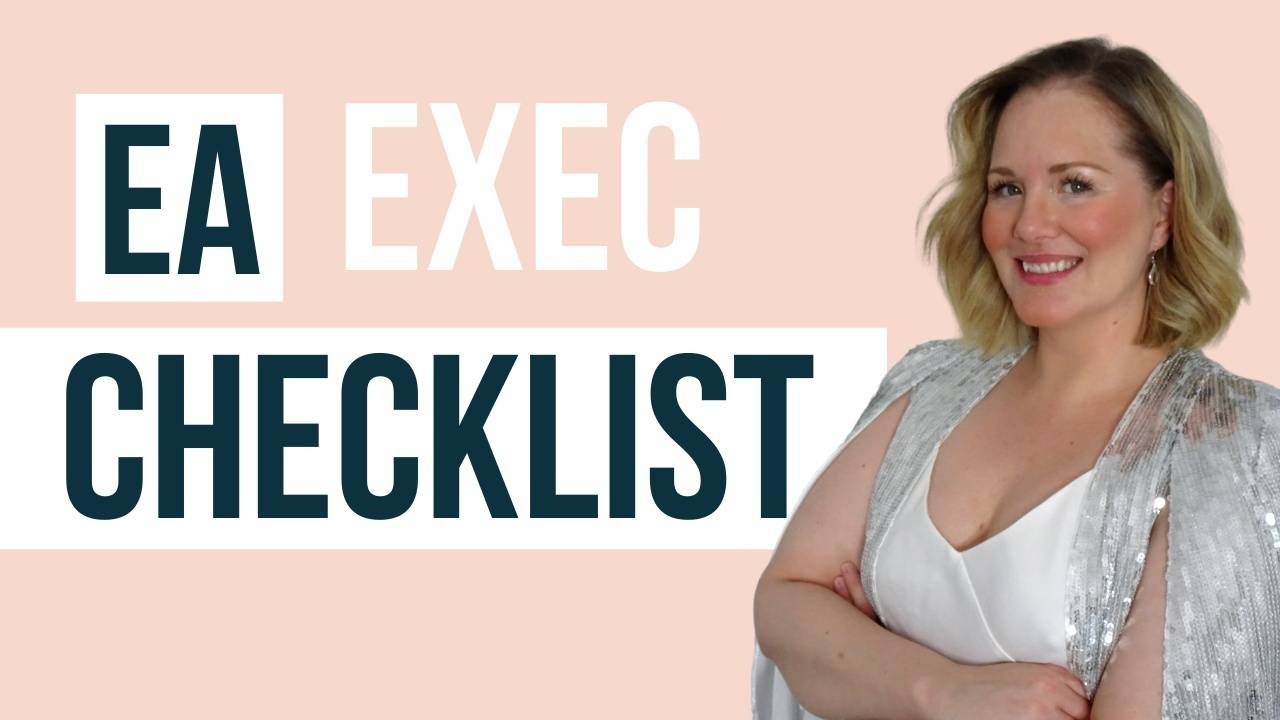 Image of Alicia Fairclough, Founder of EA How To. Text says 'Executive assistant checklist with Alicia Fairclough, Founder of EA How To'