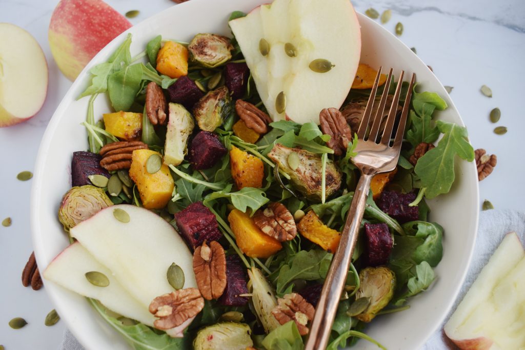 Fall Harvest Salad with Apple Cider Vinaigrette Dressing